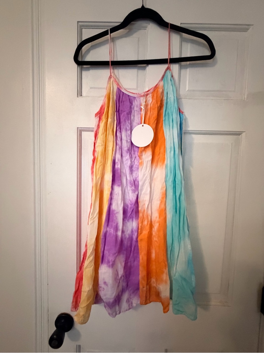 Storia Multicolor Tie-Dye Spaghetti Strap Dress